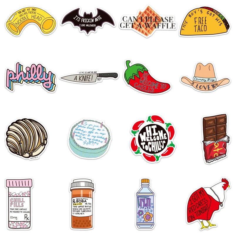 

50 Pcs Vine Card Stickers For Refrigerator Motorcycle Phone Skateboards Laptop Luggage Bicycle Anime Stickers