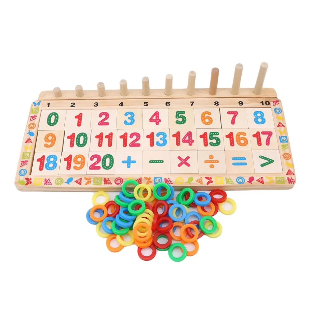 

New Wooden Multicolor Practice Safe Material Digital Learning Board Multi-Function Logarithmic Plate Learning & Education Toy