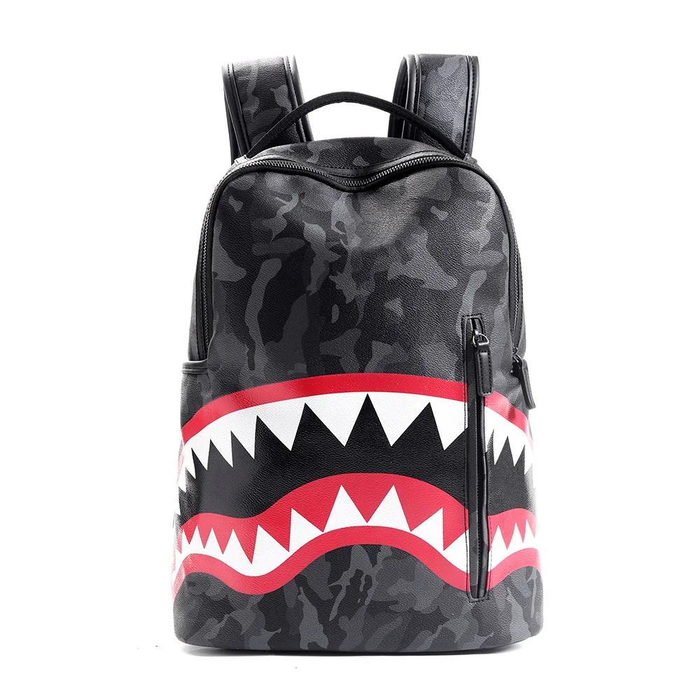 

Shark Designer Backpack Men Shoulder Bag Travel Backpack Large Camouflage Laptop Student School Bags Bagpack Mochila Masculina