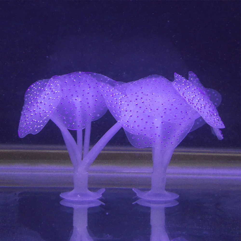 Силиконовые имитация водные растения флуоресцентный украшение Медуза 1 шт.