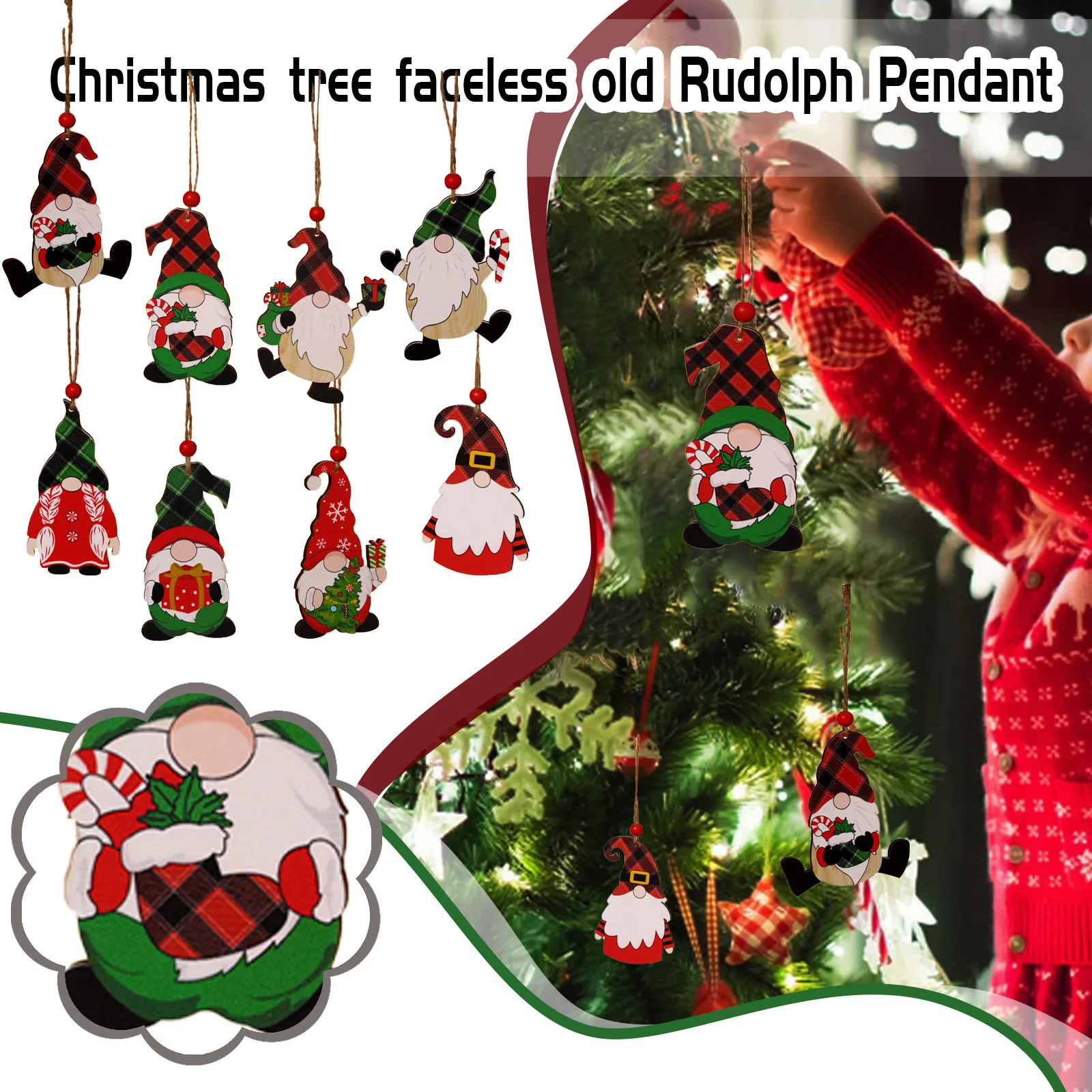 

Украшения для рождественской елки, Безликие аксессуары, подвесные украшения, рождественские украшения, украшения для дома