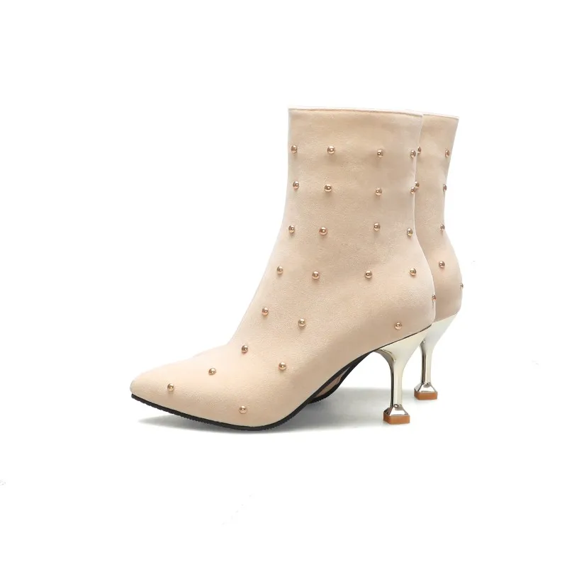 

Big Size 9 10 11-13 boots women shoes ankle boots for women ladies boots shoes woman winter Hydraulic drill side zipper point