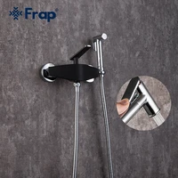 frap black bidet faucet brass shower tap washer mixer cold hot water mixer crane shower sprayer head tap toilet faucets f2057