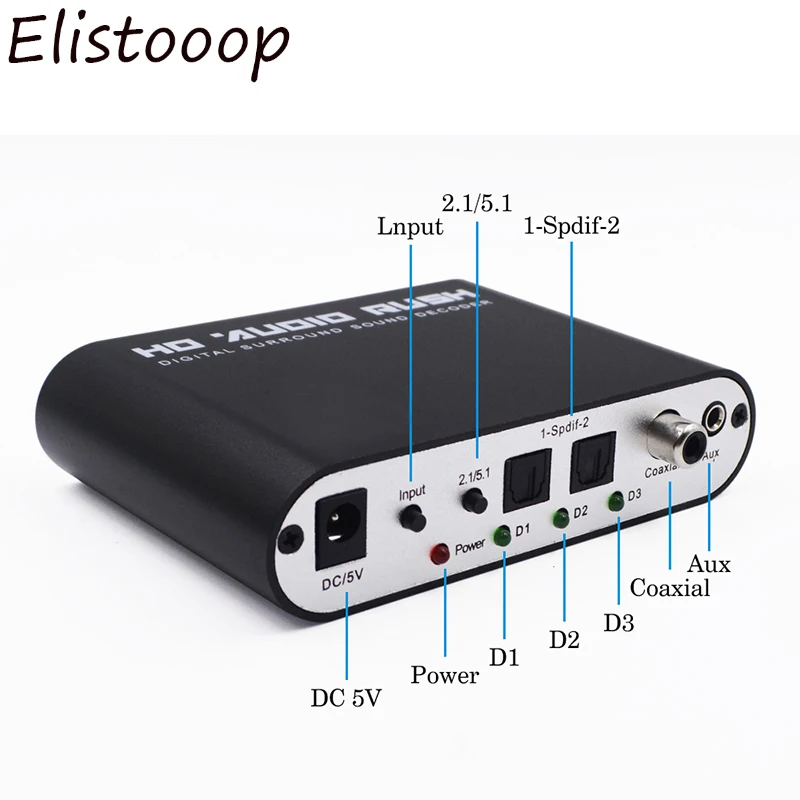 Цифровой аудио декодер 5 1 SPDIF коаксиальный к RCA DTS AC3 оптический цифровой усилитель