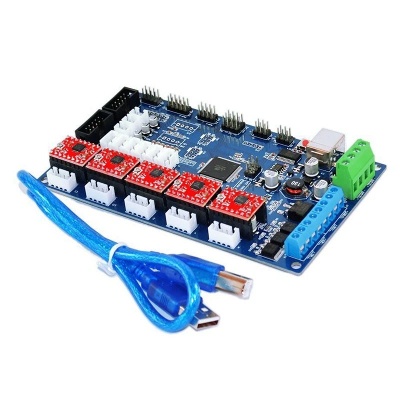 Плата управления 3D принтером MKS Gen V1.2 + DRV8825 шаговый двигатель модуль драйвера USB
