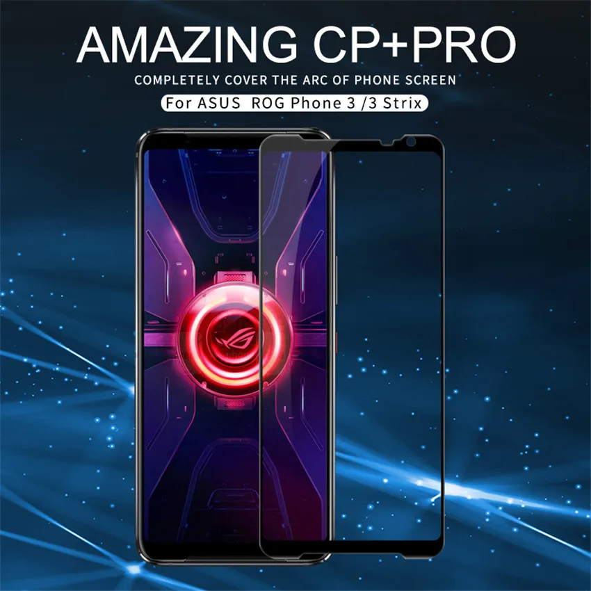 Для Asus ROG Phone 3 Strix закаленное стекло NILLKIN полное покрытие противоударное Защита