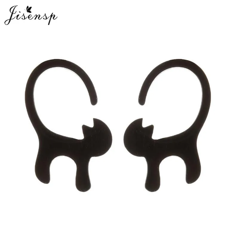 Jisensp Lovely Cute Children Baby Earrings Kitty Cat Bunny Animal Fashion Statement Jewelry for Women Stud Earring bijoux femme | Украшения