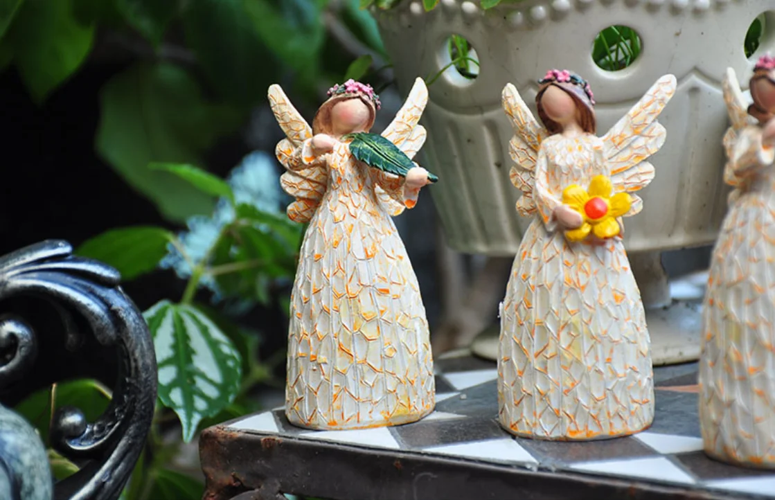 Европейский пасторальный рисунок игра ангел ремесло Фея Украшения Сада Смолы