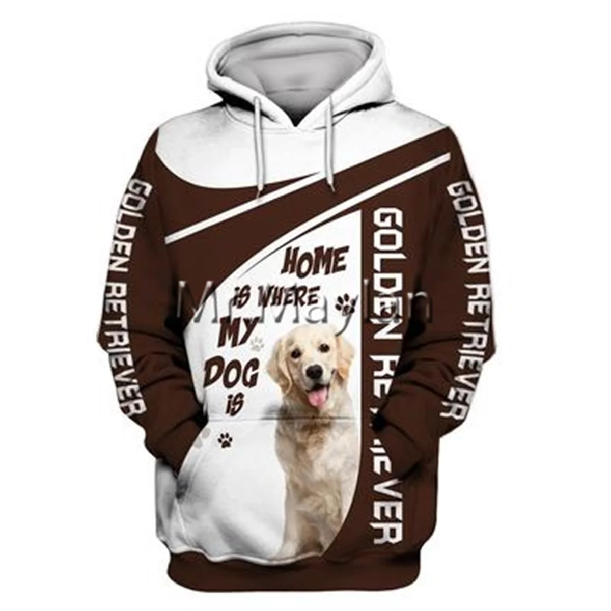 

Personality Fashion Animal Golden-Retriever 3D Printed Graphic Hoodie Men/Women Zip Hooded Streetwear Oversized Sweatshirt QW-08