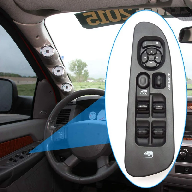 

Master Power Window Switch and Bezel 56049805AB for 2002-2009 Dodge Ram 1500 2500 3500, 2001-2004 Dakota, 2001-2003 Durango,2005