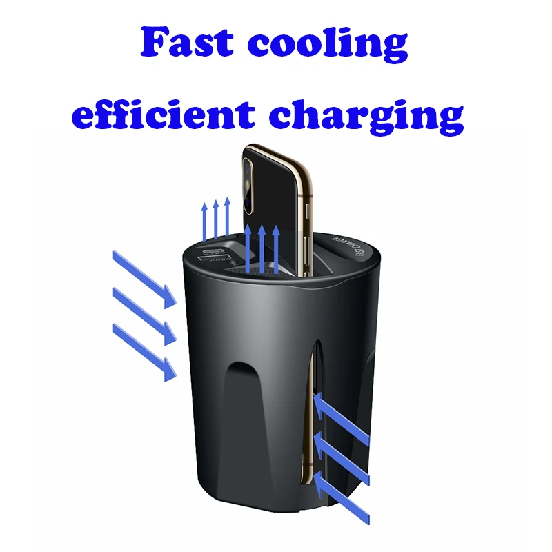 Автомобильный держатель для телефона Qi с функцией быстрой беспроводной зарядки