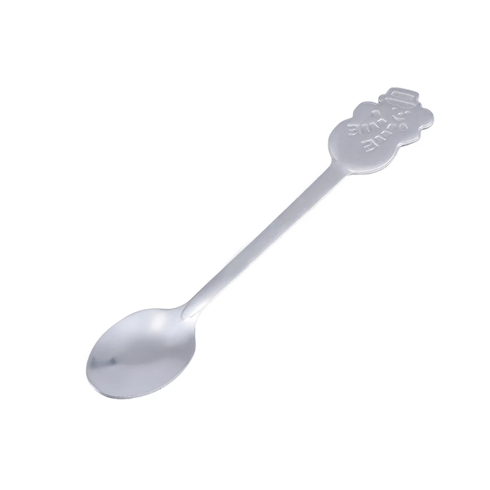 4 шт. Рождественская ложка из нержавеющей стали модная мультяшная для кофе чая