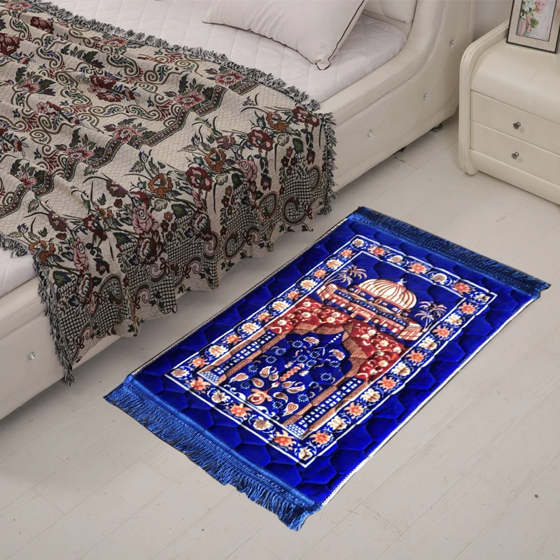 blue6 75x120 см мусульманский коврик для молитвы напольный коврик садовый паломничества большие ковры для гостиной, для дома, гостиной Спальня прикроватный Прямоугольный Коврик - Цвет: blue6