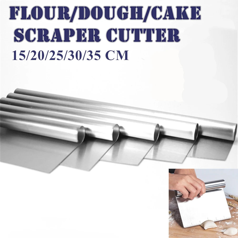 

Cake Scraper Spatula scraper Cutter Stainless Steel Smoother Flour Pastry Scraper Cake Blade Baking Decoration Kitchen Tools