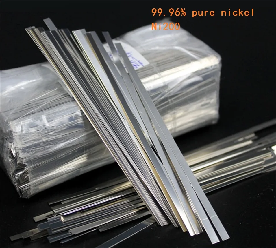 

100pcs 0.1mm x 5mm x 100mm 99.96% Pure Nickel Plate Strap Strip Sheets pure nickel for Battery electrode Spot Welding Machine