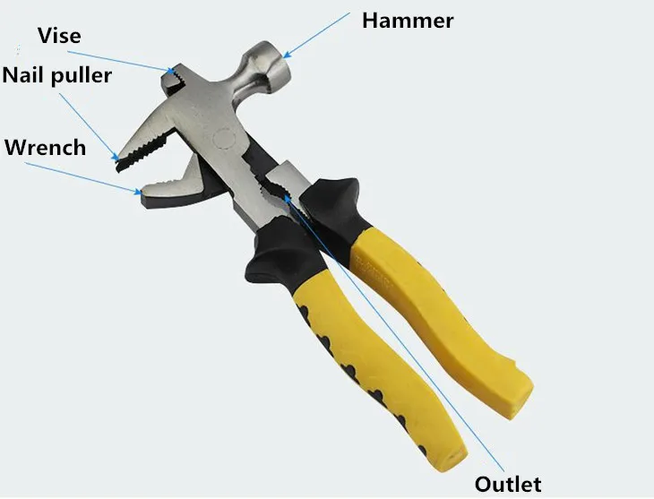 Портативные Плоскогубцы Гаечный Ключ комбинированный инструмент