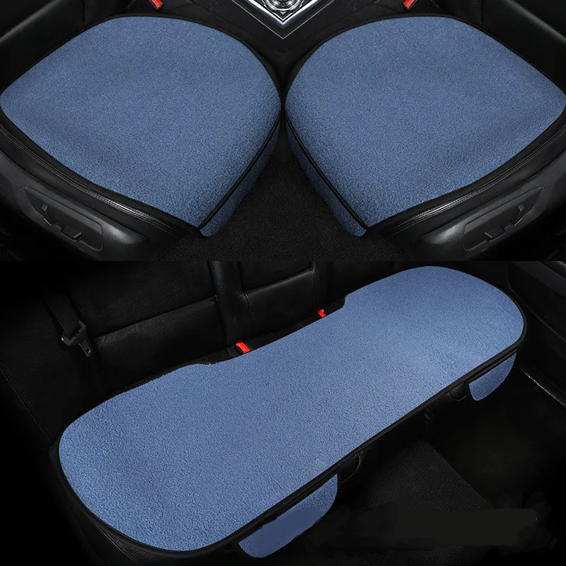 

Чехол для автомобильного сиденья из овечьей шерсти, зимняя теплая подушка для сиденья, противоскользящая универсальная подушка для сидень...