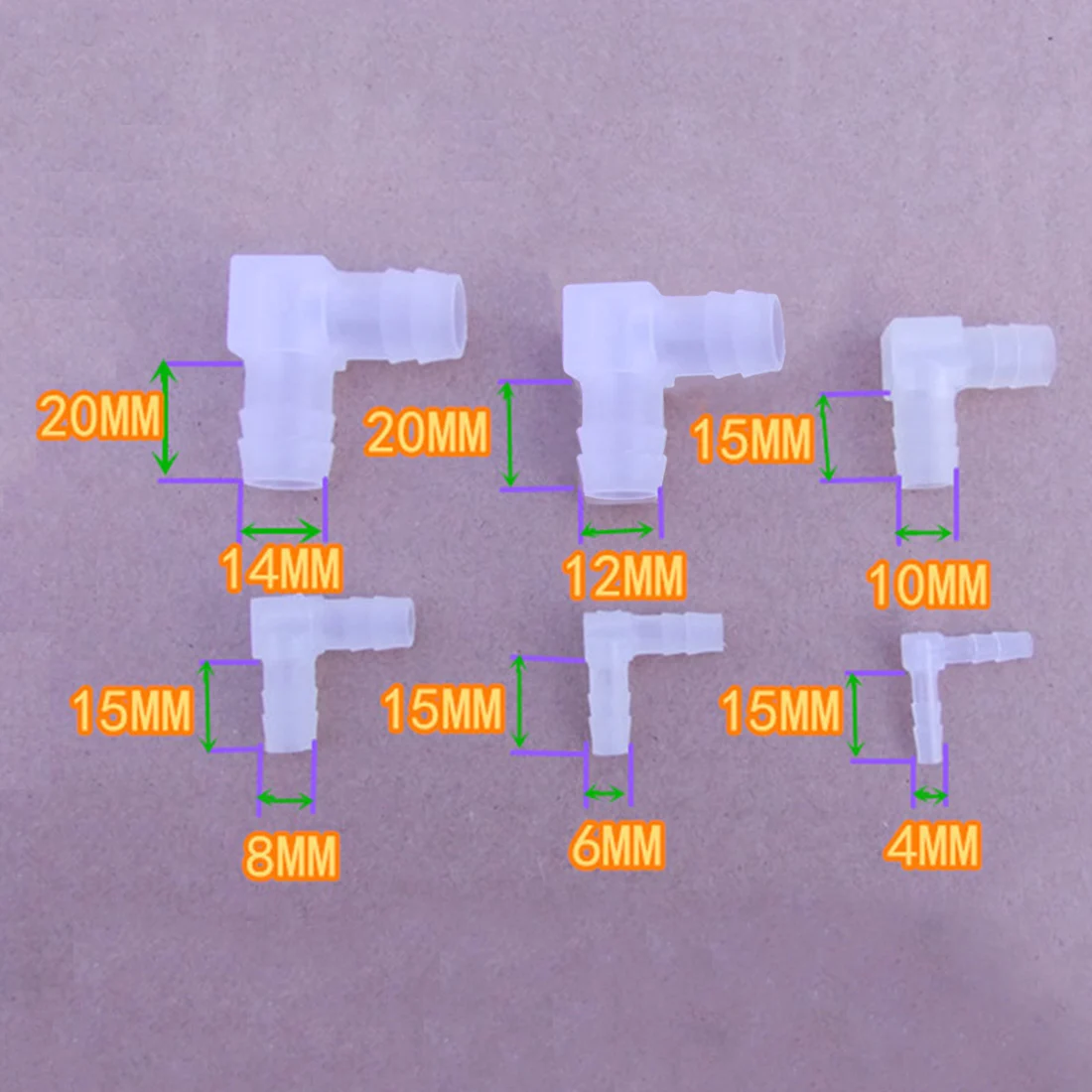 10 шт. 8 до 10 мм-4 до 10 мм 90 градусов снижение/равное колено трубы соединители Белый Сад Аквариум адаптер водяной шланг трубы соединение