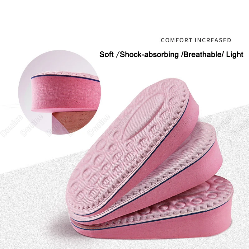 EVA Memory Foam Height Increased Insoles Heel Pad Invisible Shoe Inserts Heighten Increase Half Insole Foot Care Shoes Cushion