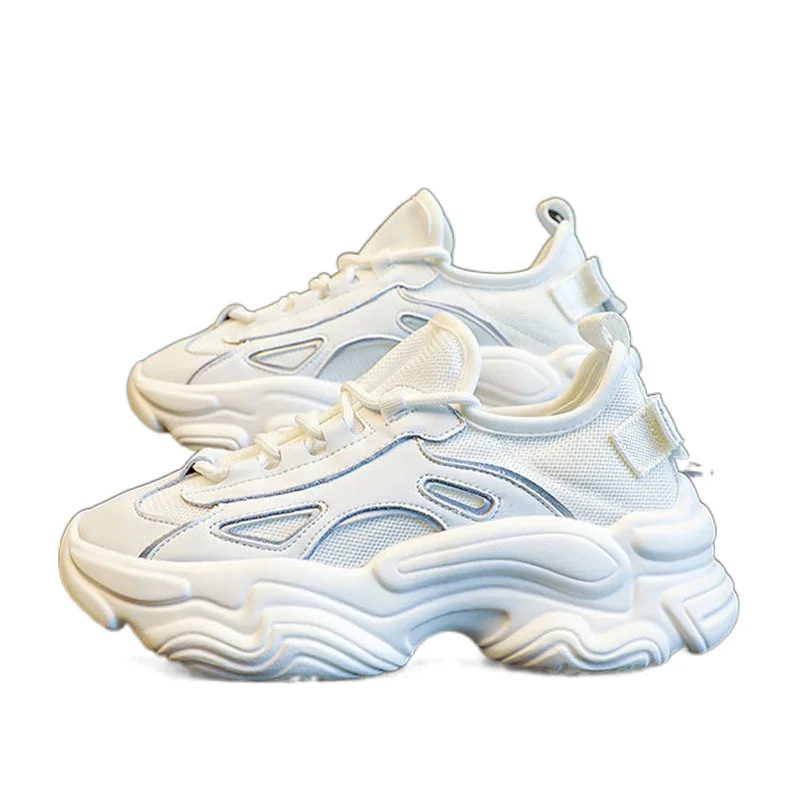 

NAICEN Breathable Tennis Basketball Sneakers Women Platform Chunky Wedges Dad Shoes Fashion Harajuku Casual Lace Up Zapatos