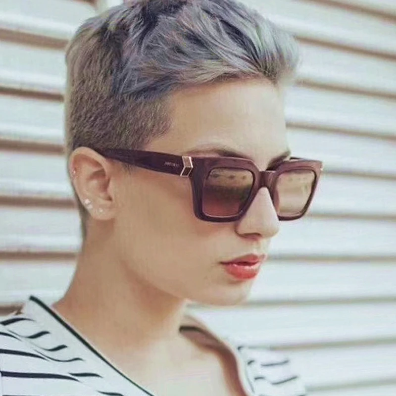 

Men Women Gradient Eyewear Black Grey Square Sun Glasses 2020 NEW Fashion Brand Unisex Retro Sunglasses for Male/Female UV400