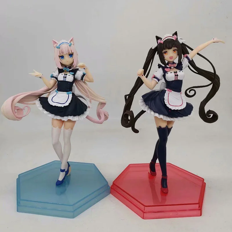 

New Hot 20CM Anime Figure Nekopara Parade Vanilla Chocola Anime Sexy Girl PVC Action Figure Collection Model Doll Toys Gift