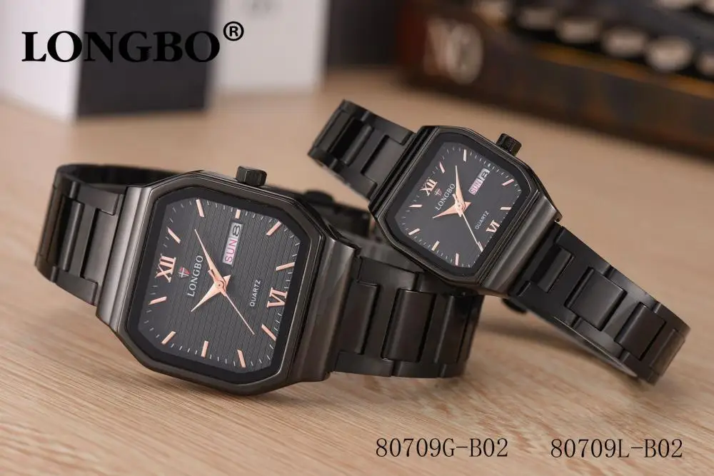 

LONGBO Stainless Steel Wrist Watch Women Men Luxury Brand Top New Golden Watch for Female Clcok Relogio Feminino Relojes