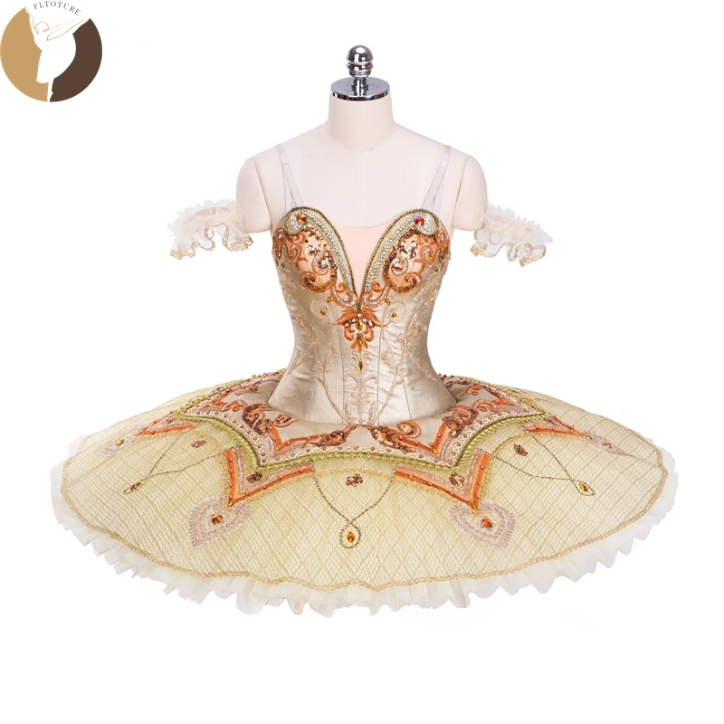 

FLTOTURE Sugar Plum Fairy Ballet Pancake Tutu Dress 12 Layers Tulles Sleeping Beauty Competition Nutcracker YGAP Costumes Sale