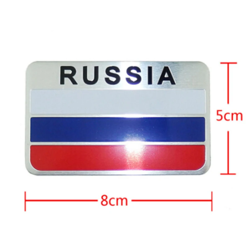 3D стикер для автомобиля из алюминиевого сплава с русским флагом Nissan Teana X-Trail Qashqai