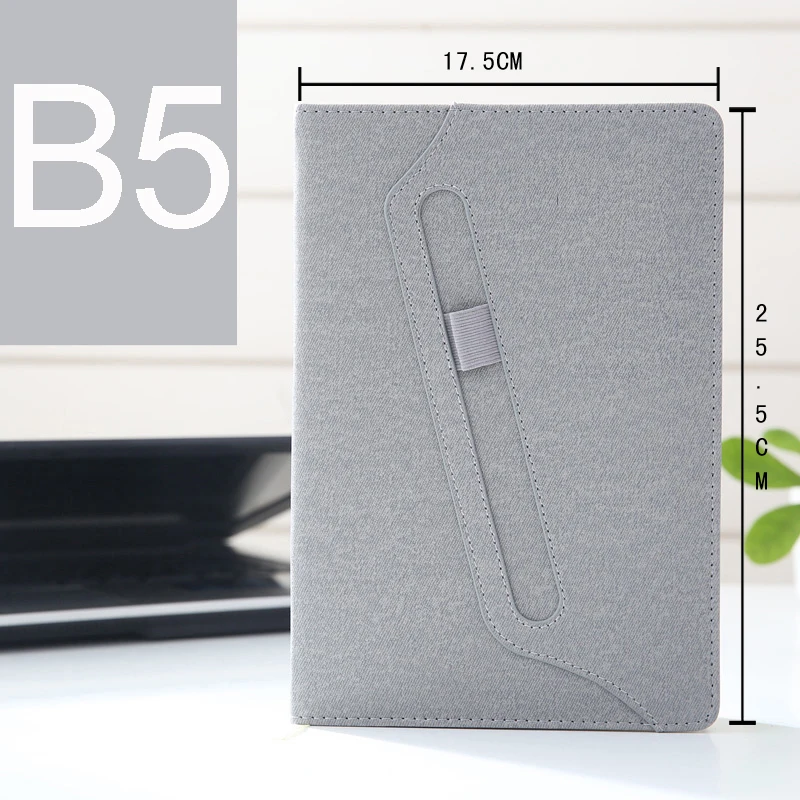 B5 Black Утолщенная записная книжка A5 B5, офисная, Школьная, канцелярская,,, ежедневник, бизнес-блокнот, кожаный дневник - Цвет: B5 Black