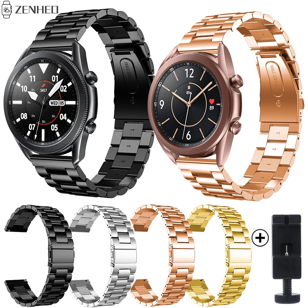 

Браслет из нержавеющей стали для Samsung Galaxy Watch 3 41 мм 45 мм, ремешок для смарт-часов Samsung Galaxy Watch 3