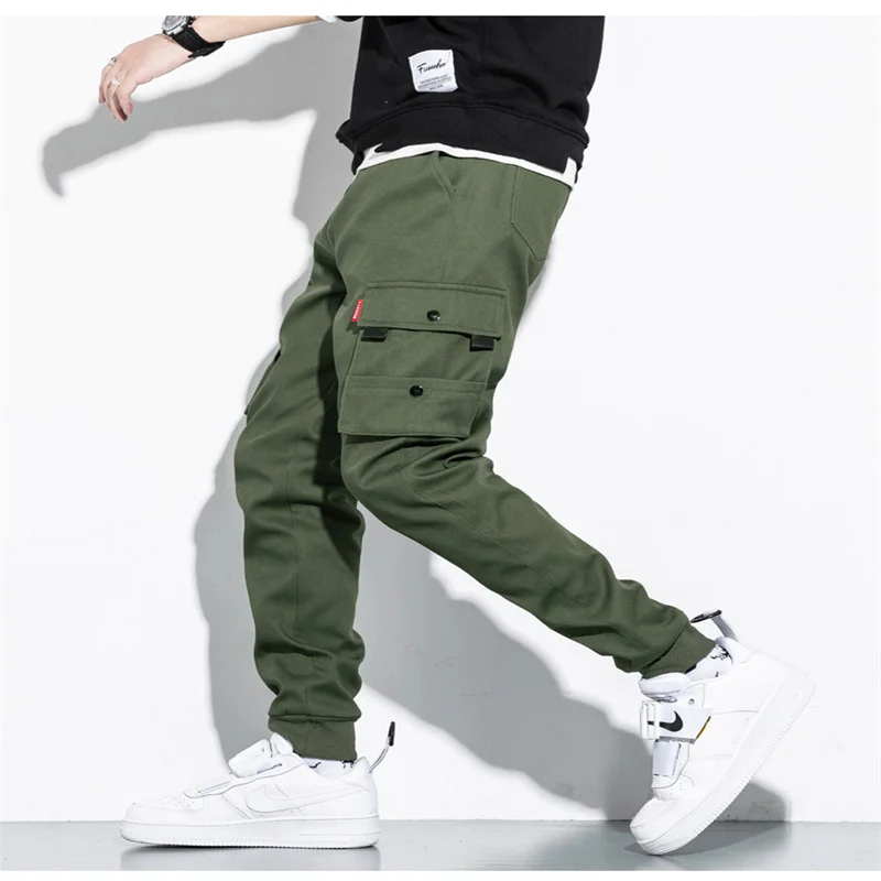 

Autumn Black Jogger Men Cargo Pants Outdoor Tactical Military Pants Casual Loose Sweat Pants Men Cotton Trousers Big Size 8XL