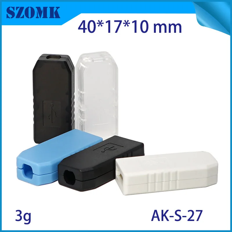 20 шт 40*17*10 мм красочный abs пластиковый корпус для электрического usb палки