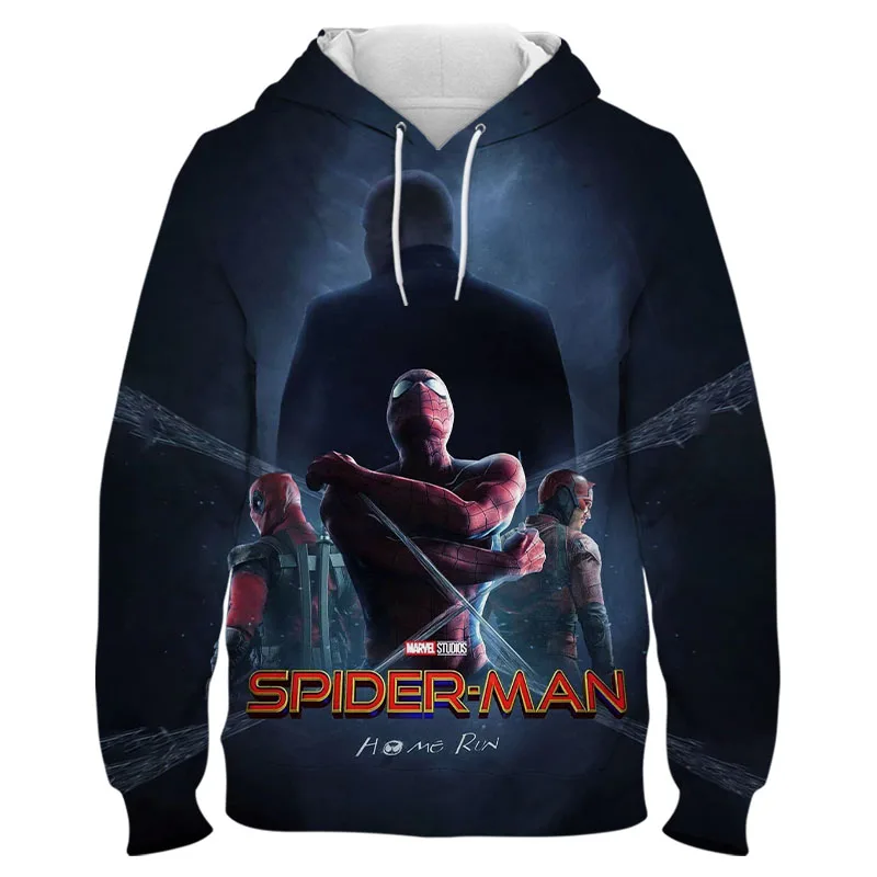 

New Marvel Spider Man 3D Printed Tom Holland Spiderman Costume Hoodies Men Superhero Man Hooded Cosplay Sweatshirts Casual Tops