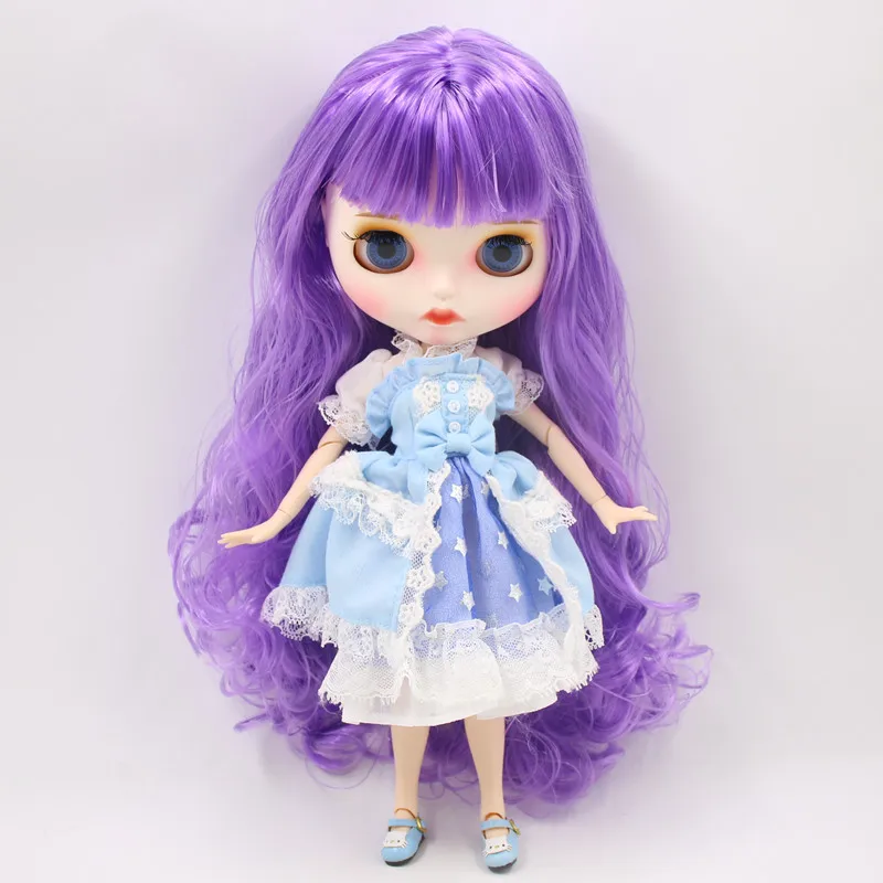 Фабрика ICY 1/6 шарнирное тело фиолетовые волосы новое матовое лицо с 4 цветными