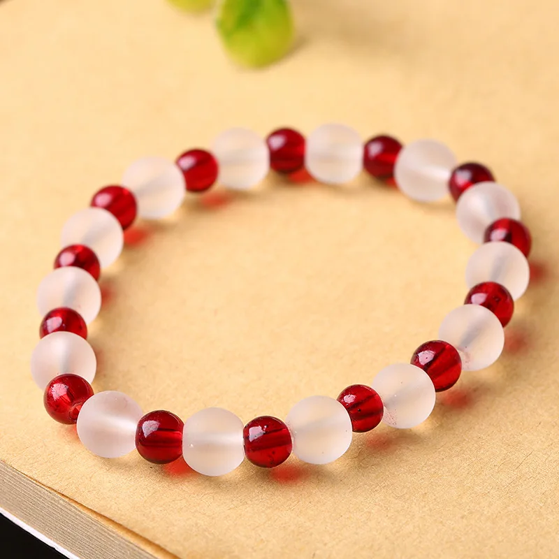 

Color frosted crystal bead bracelet bracelet crystal beaded bracelet manufacturer wholesale