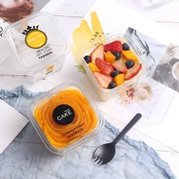 50pcs mousses dessert cup cookie cake box clear pudding cup with lid wedding party favor baking packaging food holder gift box