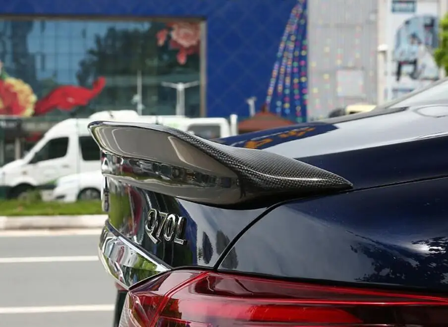 Углеродное волокно автомобиля задний багажник спойлер заднего крыла подходит