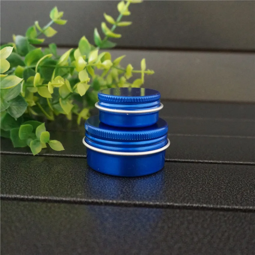 

10g 36*18mm Empty Round Aluminum Box Metal Tin Cans Blue 10ml Refillable Cream Containers Cosmetic Jar Tea Aluminum Pot