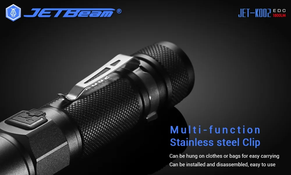 JETBeam ко-02 1800LM Мощный тактический светодиодный вспышка светильник Cree XHP35 светодиодный 18650 фонарь светильник Открытый Кемпинг Мощный светодиодный вспышка светильник