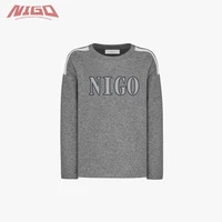 nigo childrens 3 14 years old cotton round neck pullover sweater nigo39486