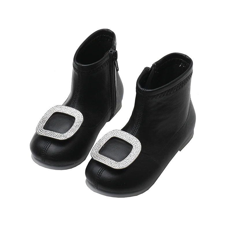Girls Martin Boots Spring/Autumn/Winter 2022 New Princess Boots 4-12 Year Old Kids Cotton Boots Baby Plus Suede Leather Boots
