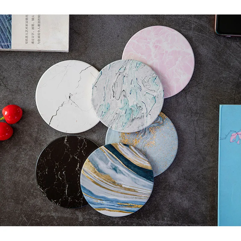 Керамический коврик с мраморной чашкой для макраме Северной Европы мраморного