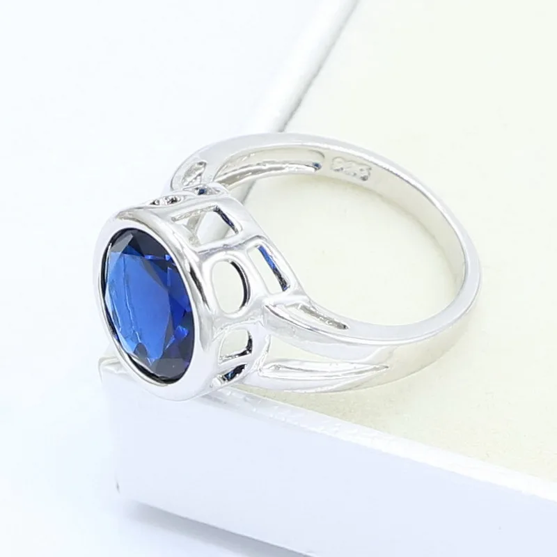 Женское вечерние ЦО из серебра 925 пробы с сапфиром | Украшения и аксессуары