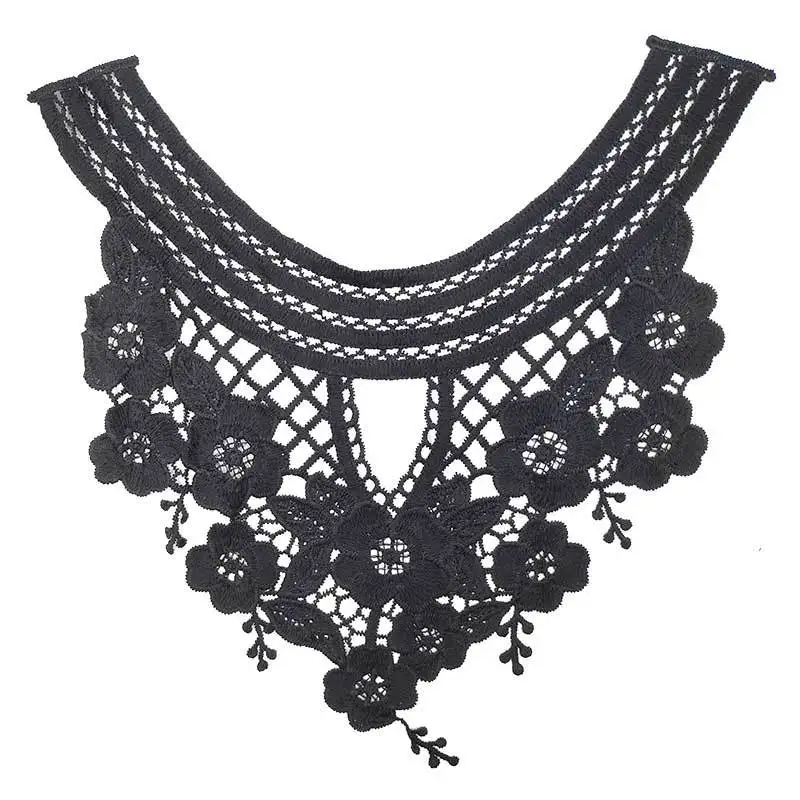 20 шт Элегантный кружевной воротник 3D полые вышивка молочного шелка DIY кружевные