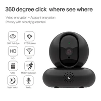1080p hd p2p wireless wifi network surveillance camera one key call panoramic 3d navigation bright black baby monitoring camera