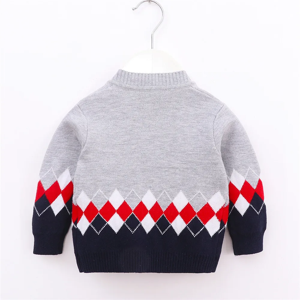 

Baby Boys Jackets Spring Autumn Long Sleeve Plaid Print Knitted Coats For Boys Children England Style Sweaters Jackets Outwears