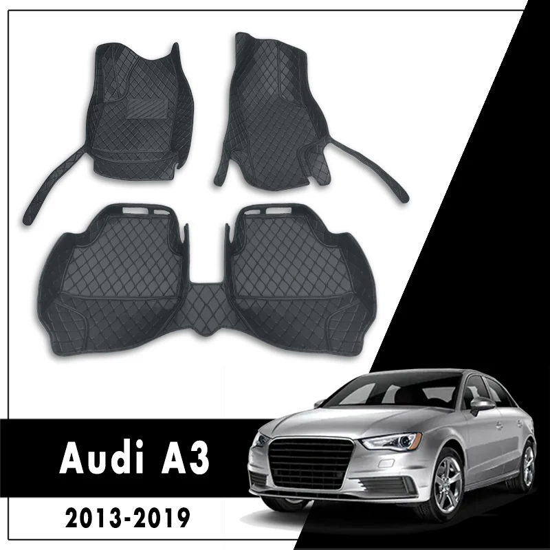 Автомобильные коврики для Audi A3 8V Sedan 2013 2014 2015 2016 2017 2018 2019 кожаные под заказ тире
