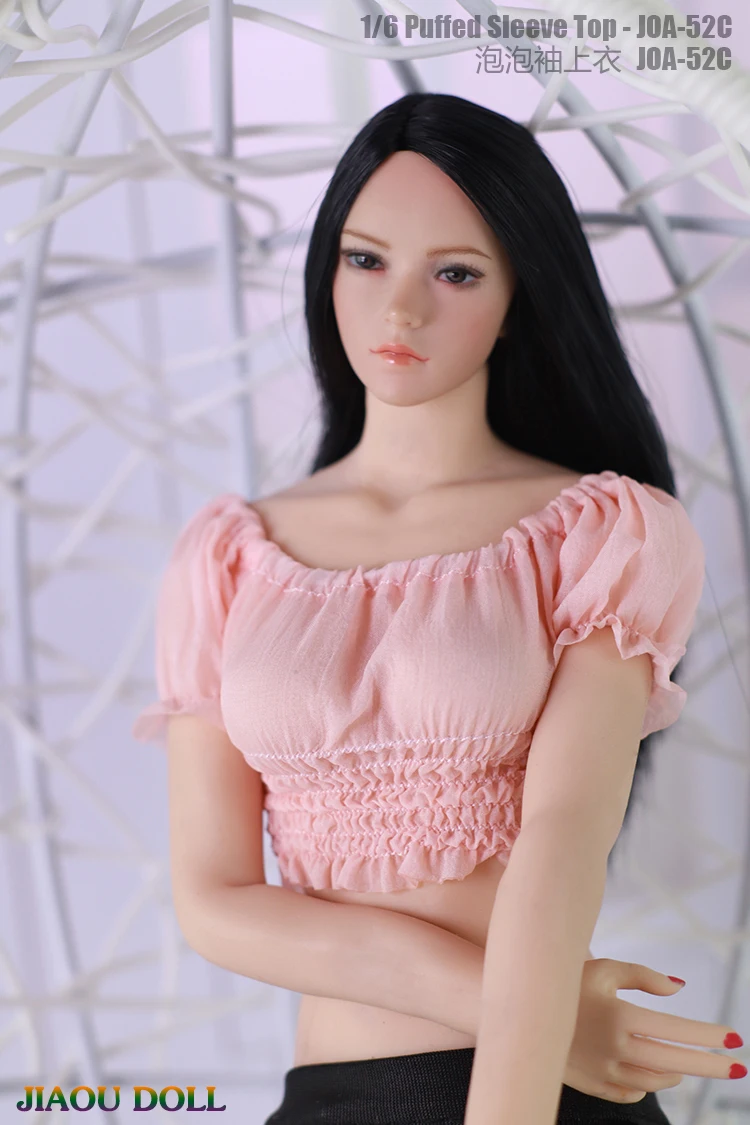 

JOA-52 1/6 Female Clothes Puff sleeve Top For Young Girl Shirt For TBL Body In Stock