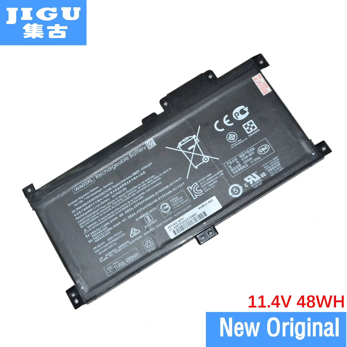 Аккумулятор для ноутбука JIGU 11 4 в 48 Вт · ч TPN-W126 WA03XL WAO3XL HP Pavilion X360 15-br000 15-BR010ND 15-br030ng |